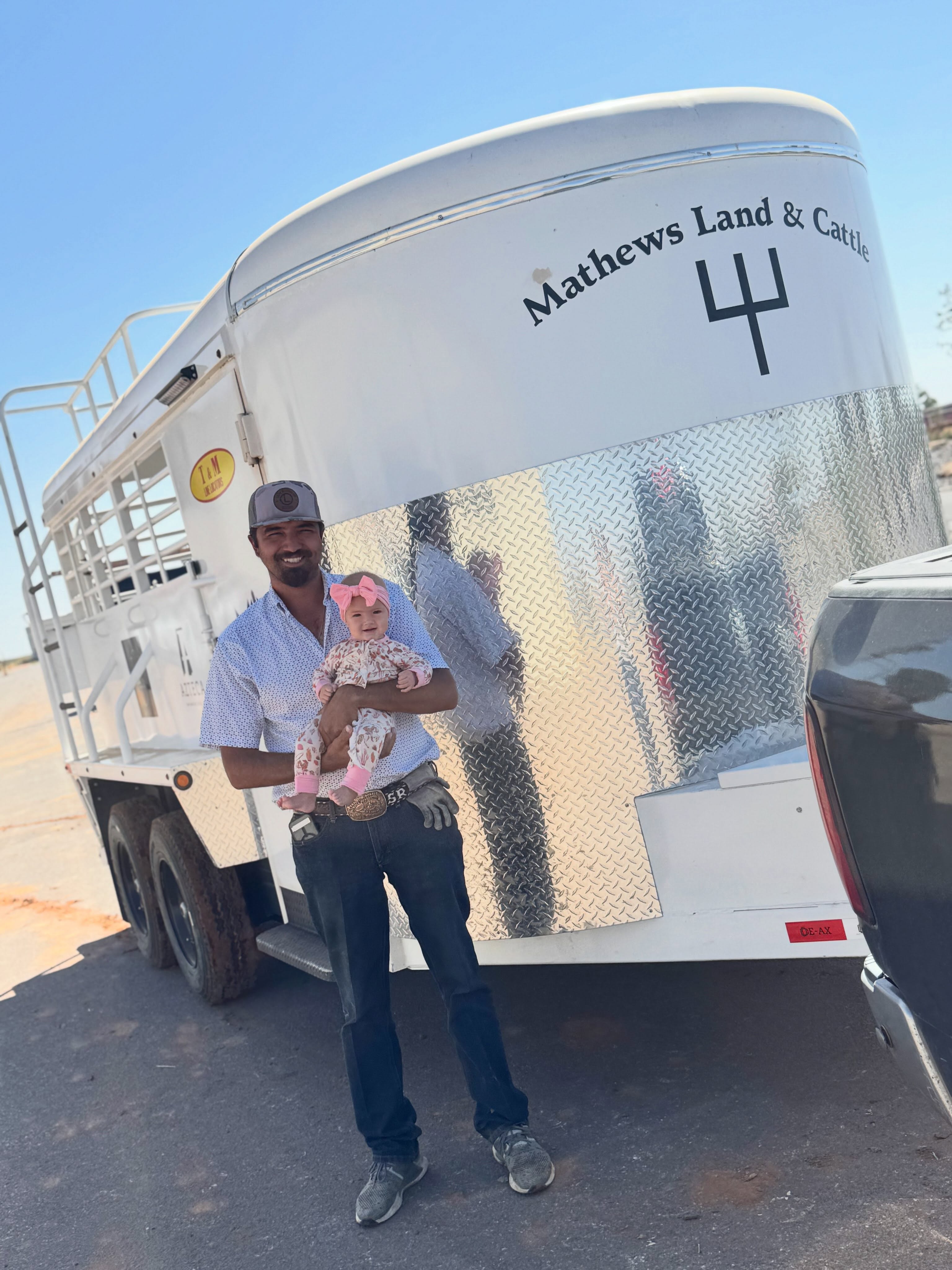 Mathews Land & Cattle trailer