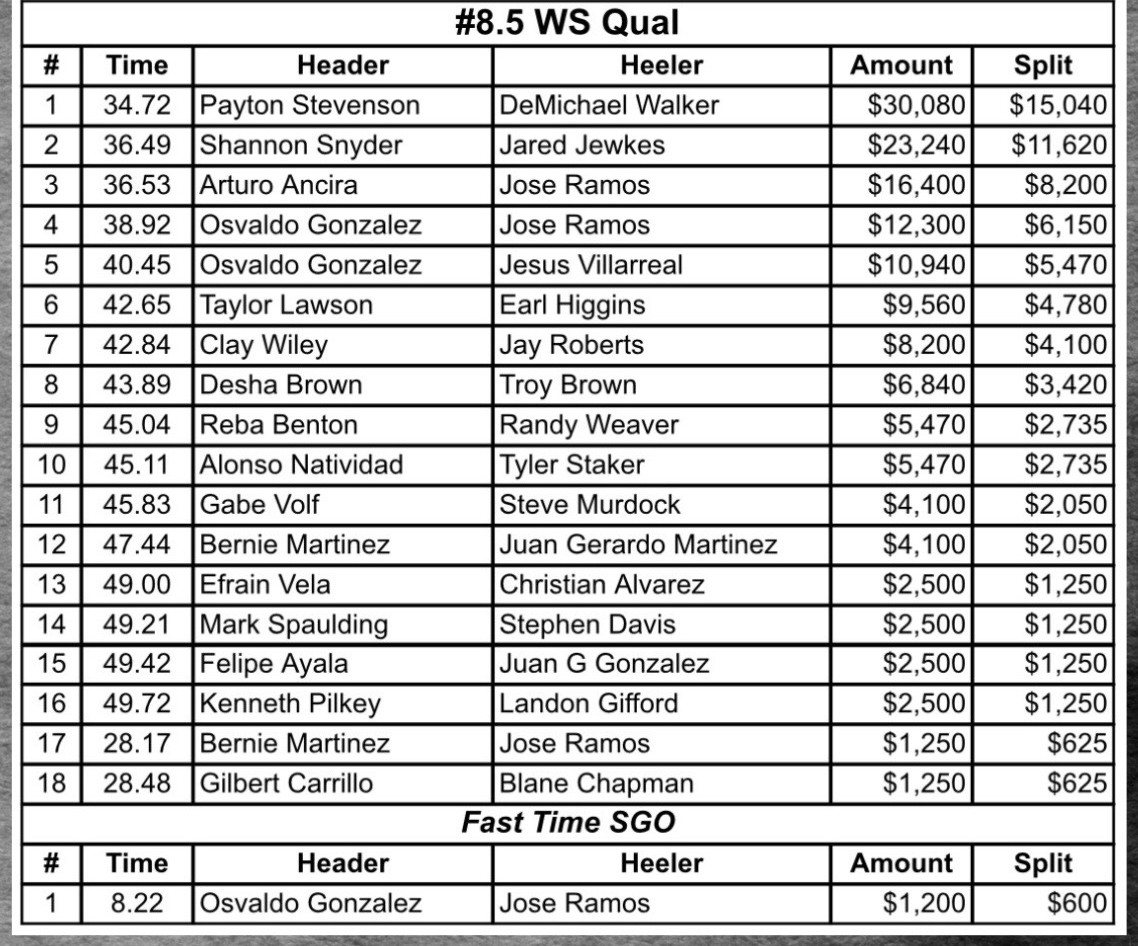 #8.5 WS Qual results